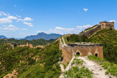 View of fort against cloudy sky