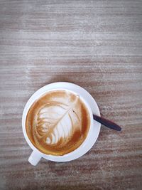 Coffee cup on table