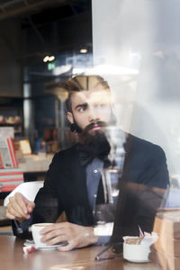 Business colleagues working at office