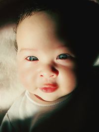 Portrait of cute girl at home