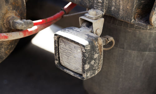 Close-up of rusty padlock