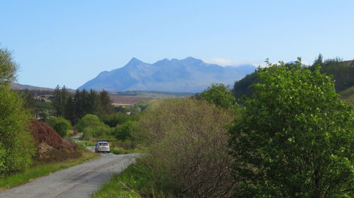 Road leading towards mountain