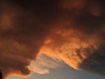 Low angle view of sky during sunset