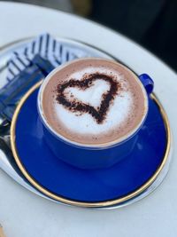 Close-up of coffee on table