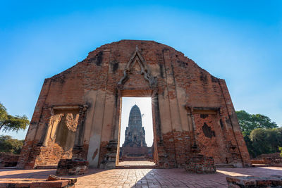 Low angle view of historical building against sky