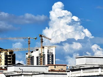 Low angle view of buildings against sky