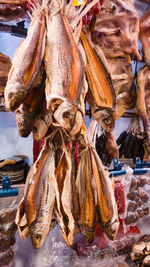 Close-up of fish for sale at market