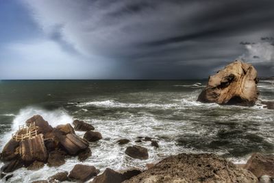 Scenic view of sea against sky