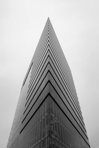 Low angle view of modern building against clear sky