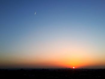 Sunset over landscape