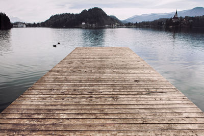 Pier over lake