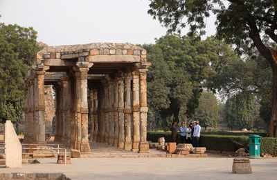 Tourists at a temple