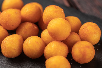 Close-up of lemons on table