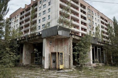 Abandoned high-rise building in the chernobyl exclusion zone