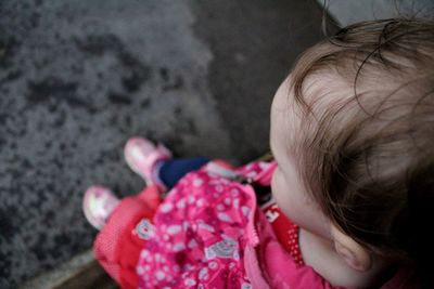Close-up portrait of cute girl