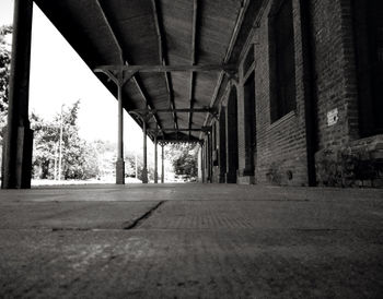 Empty corridor in building