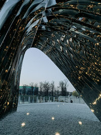 View of bridge in city during winter