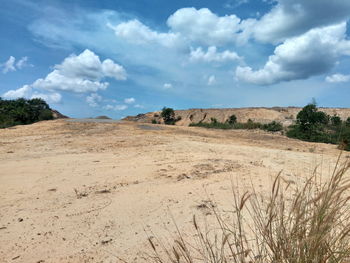 Scenic view of desert against sky