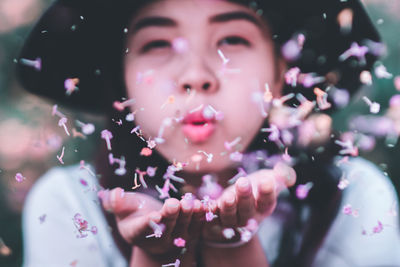Close-up of young woman