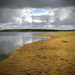 Scenic view of river against sky