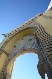 Low angle view of historical building against sky
