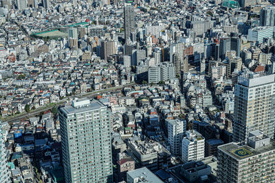 High angle view of cityscape