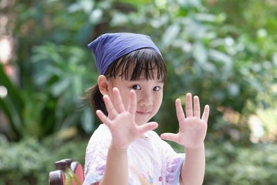 Portrait of cute girl