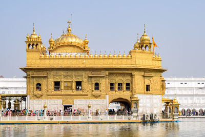 Beautiful view of golden temple 
 - harmandir sahib in amritsar, punjab, india, famous indian sikh