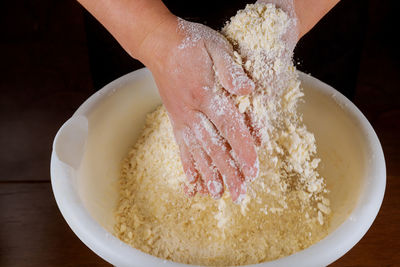Cropped hand washing hands