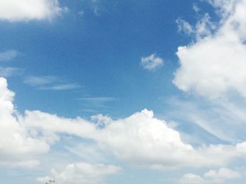Low angle view of clouds in sky