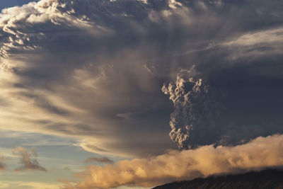 Low angle view of storm clouds in sky