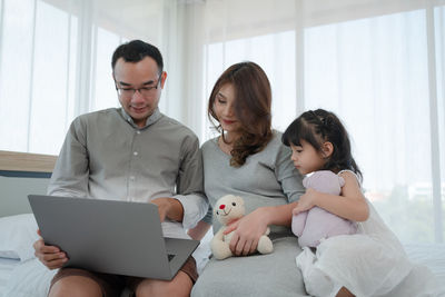 Business colleagues working at home