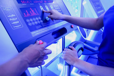 Close-up of a man using mobile phone