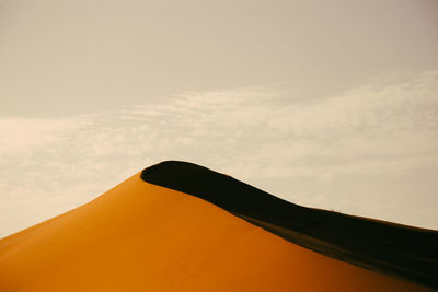 Low angle view of orange sky