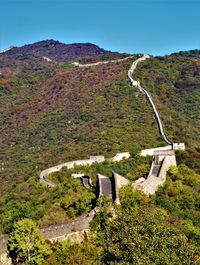 Great wall of china on mountain