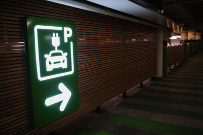Car charging station sign