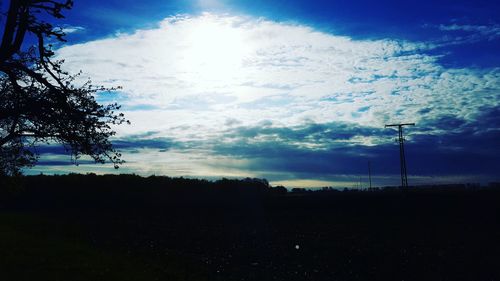 Scenic view of landscape against cloudy sky