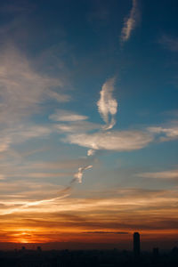 Scenic view of sunset sky