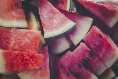 Full frame shot of chopped fruits