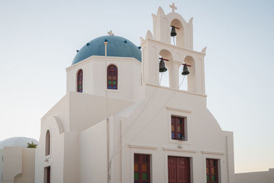 Low angle view of church against clear sky