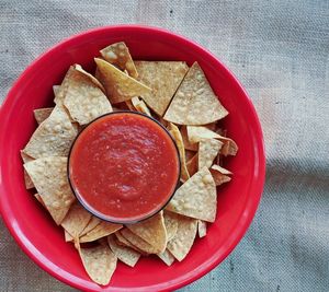 Close-up of served food