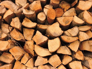 Full frame shot of logs