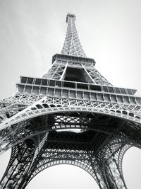 Low angle view of eiffel tower