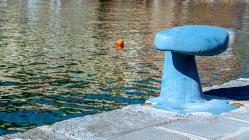 Azure bitts of a small sicilian port