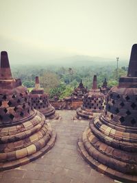 Aerial view of a temple