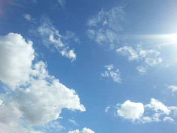 Low angle view of cloudy sky