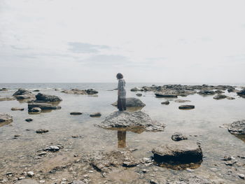 Rocks in sea