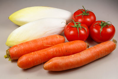 Close-up of tomatoes on table