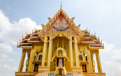 Low angle view of traditional building against sky