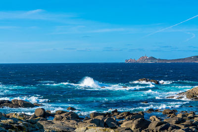 Scenic view of spanish seascape in a sunny day